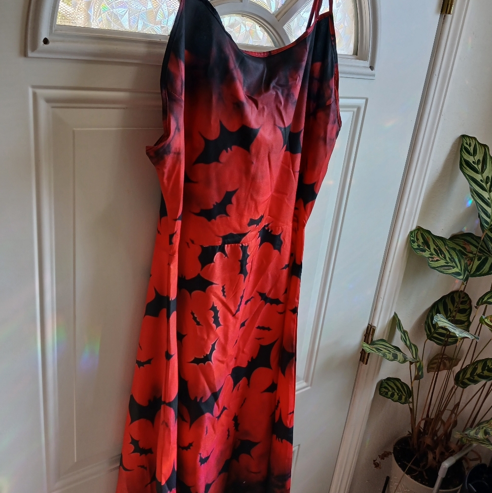 Vibrant Gothic Dark Whimsigoth Bat Dress X2 1M 1LG